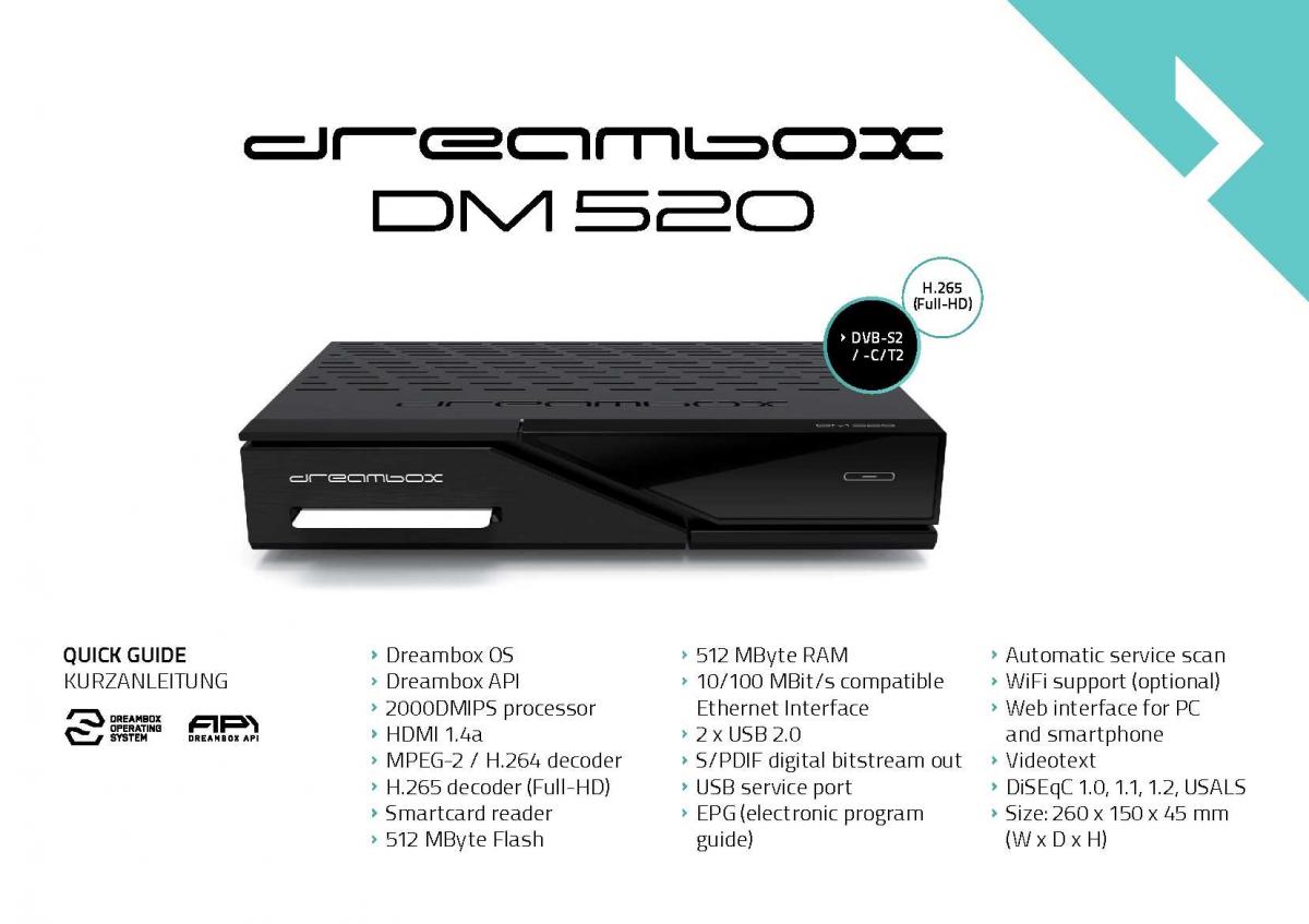 Инструкция на русском языке к dreambox 500 s